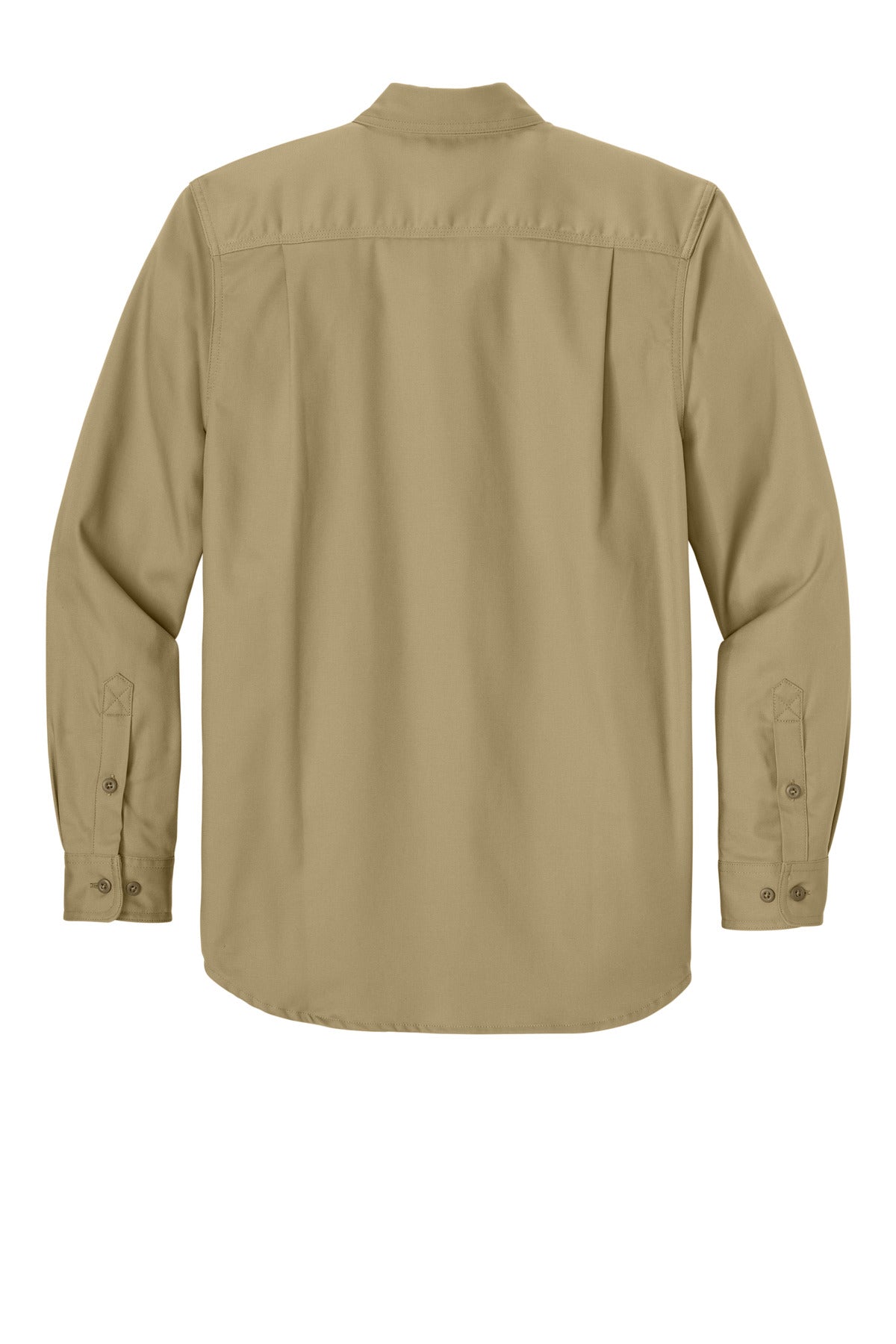 Rear View of DarkKhaki Carhartt Rugged Professional Series Long Sleeve Shirt CT106689