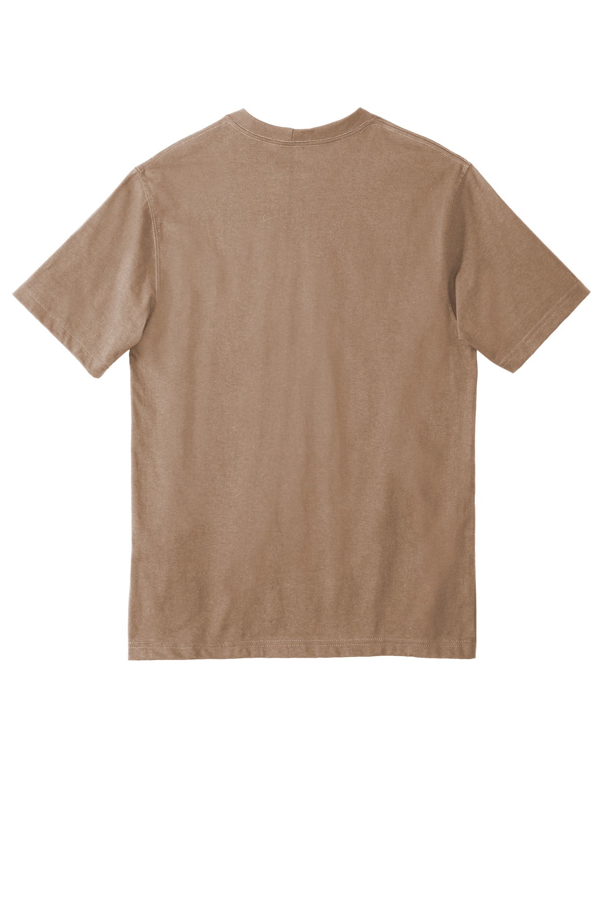 Rear View of Desert Carhartt Workwear Pocket Short Sleeve T-Shirt. CTK87
