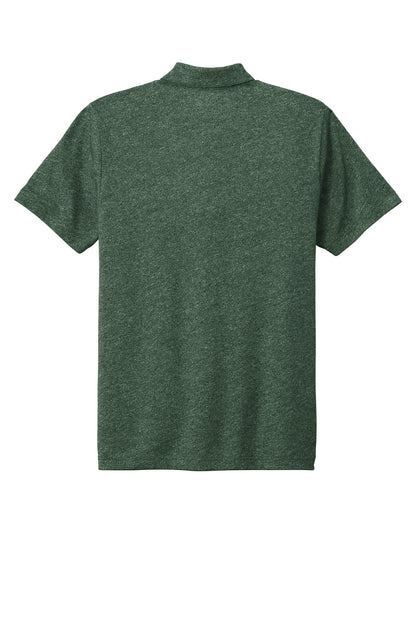 Rear View of Dk Green Twist New Era Slub Twist Polo NEA301