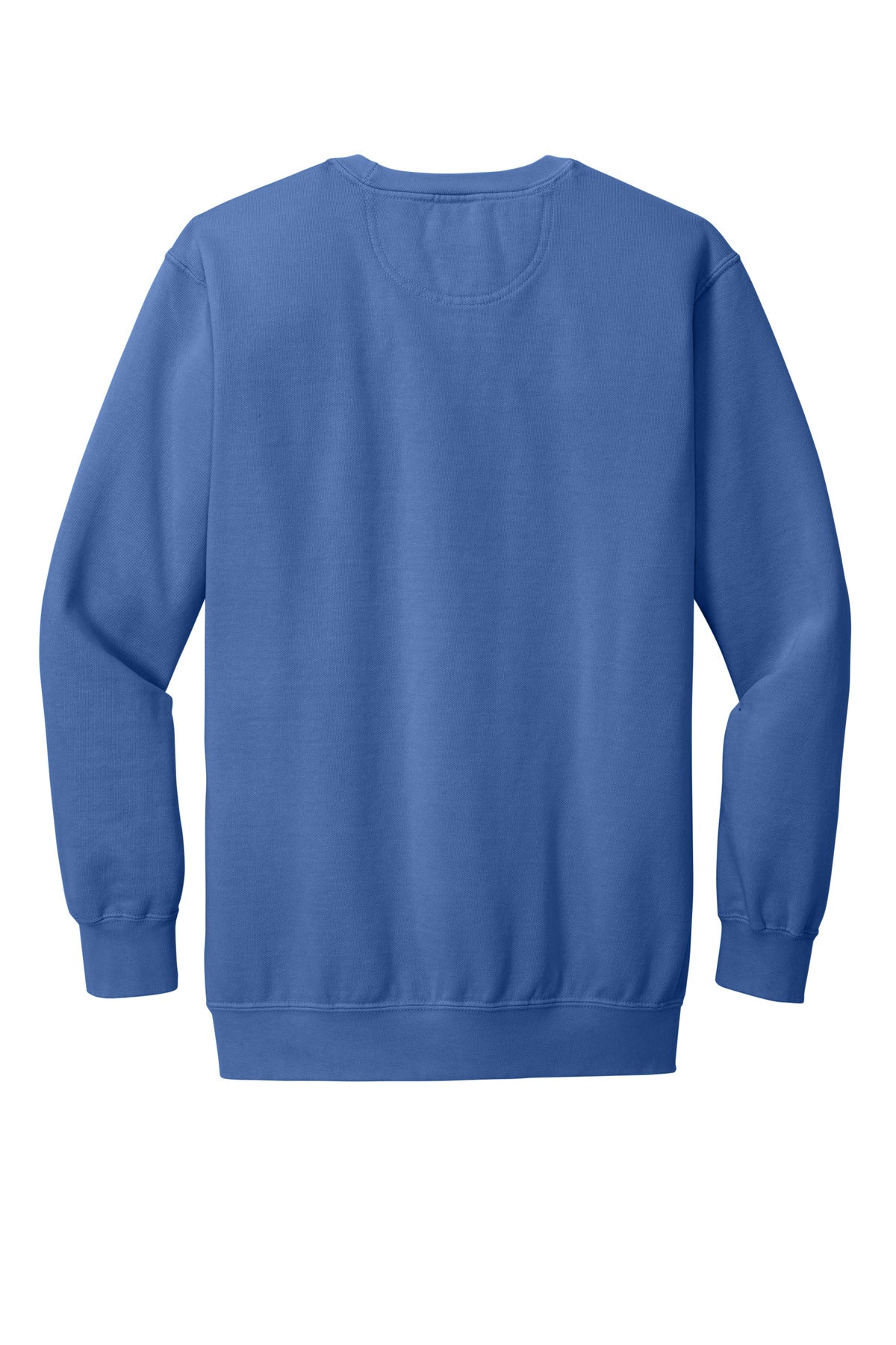 Rear View of Flo Blue COMFORT COLORS Ring Spun Crewneck Sweatshirt. 1566