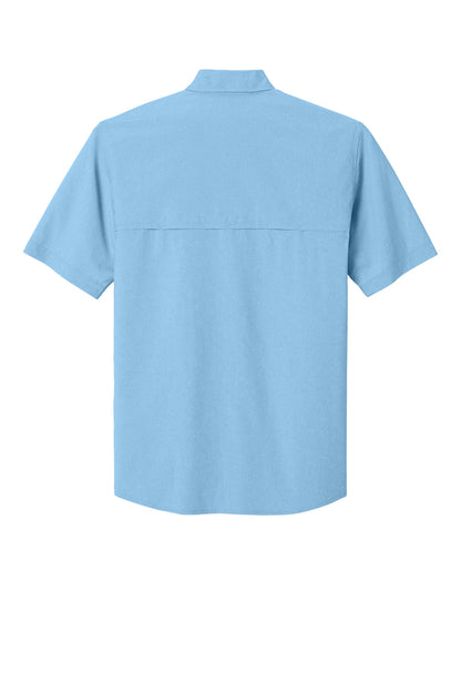 Rear View of FreshWtrBl Carhartt Force Sun Defender Short Sleeve Shirt CT107107