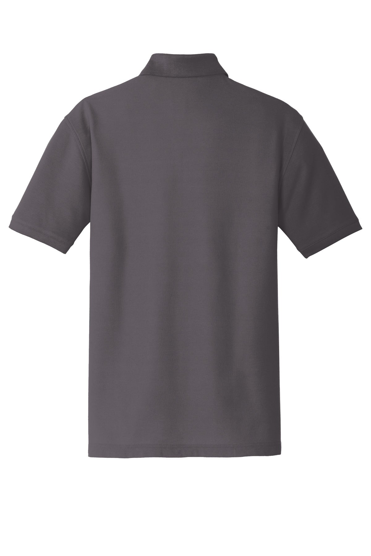 Rear View of Graphite Port Authority Core Classic Pique Pocket Polo. K100P