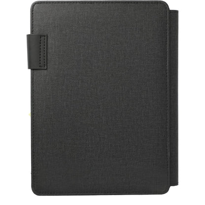 Rear View of Gray FSC® Mix Titus 5000 mAh Wireless Charging Journal plain