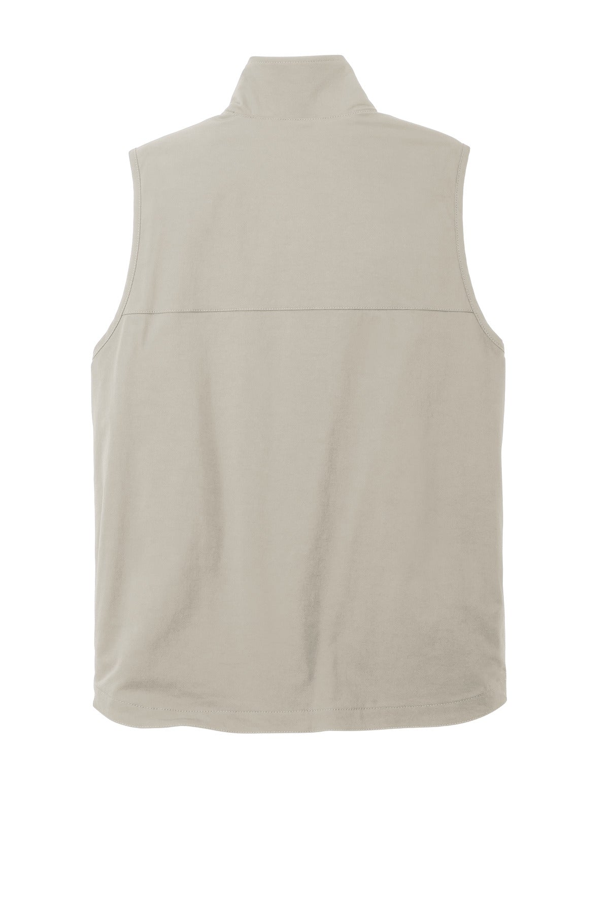 Rear View of Greige Carhartt Super Dux Soft Shell Vest CT105535