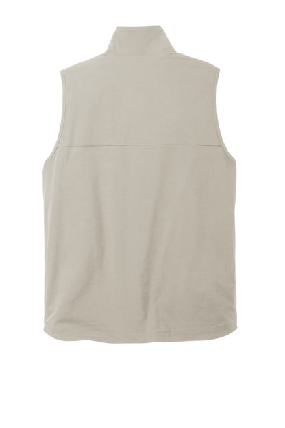 Rear View of Greige Carhartt Super Dux Soft Shell Vest CT105535