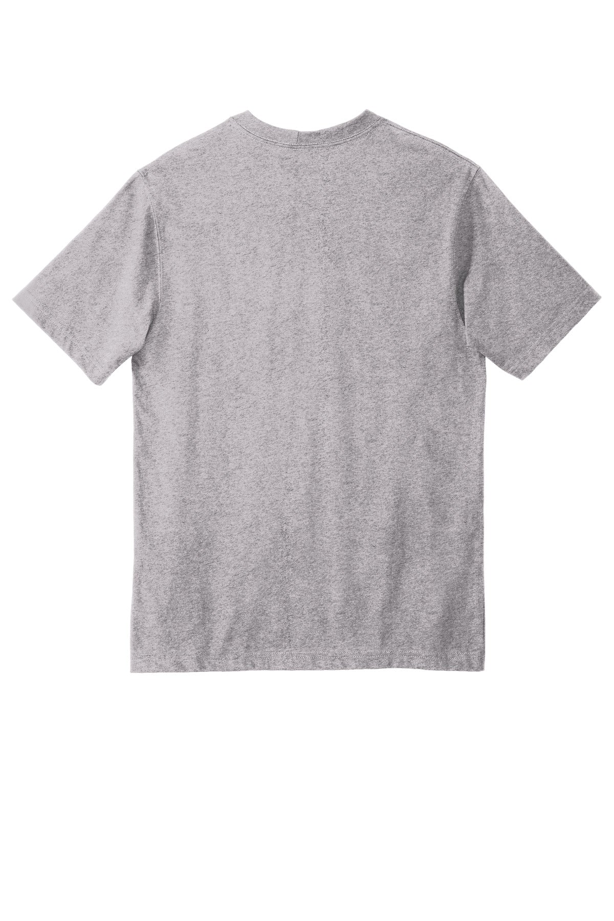 Rear View of Heather Grey Carhartt Workwear Pocket Short Sleeve T-Shirt. CTK87