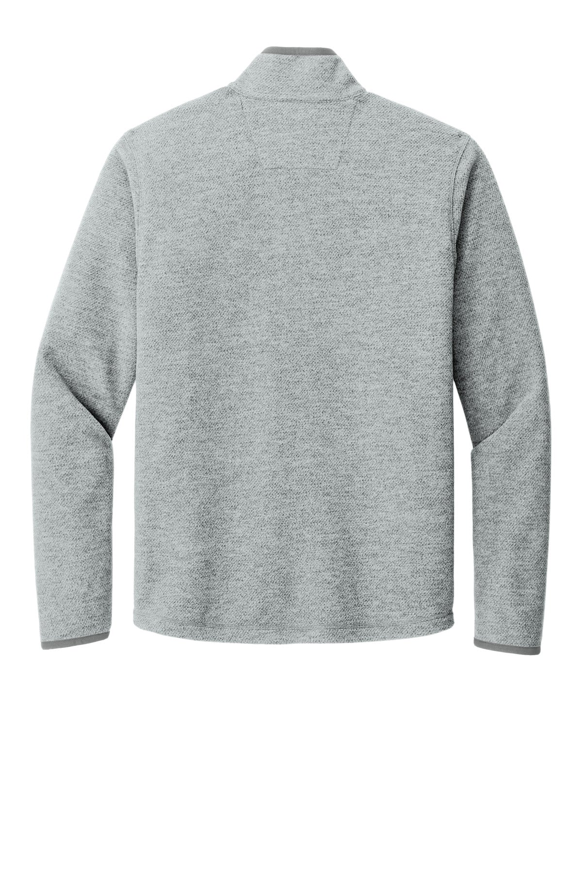 Rear View of HthrGrey Carhartt Textured 1/2-Zip Fleece Jacket CT106417