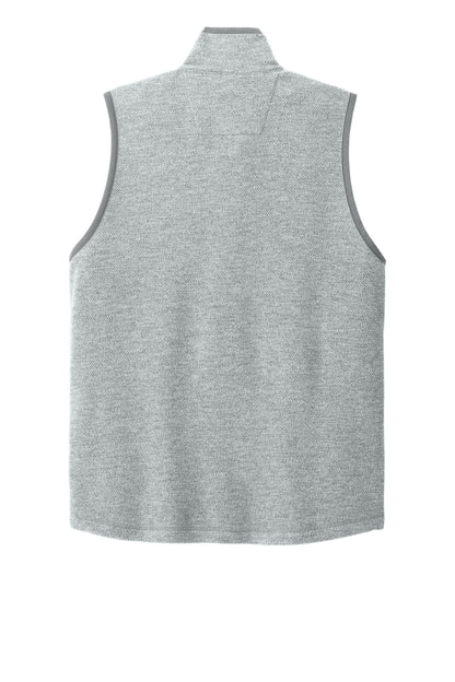 Rear View of HthrGrey Carhartt Textured Fleece Vest CT106418