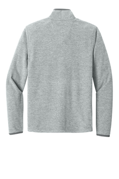 Rear View of HthrGrey Carhartt Textured Full-Zip Fleece Jacket CT106416