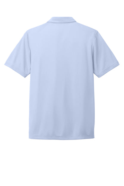 Rear View of KentBluHtr TravisMathew Coto Performance Chest Stripe Polo TM1MY400