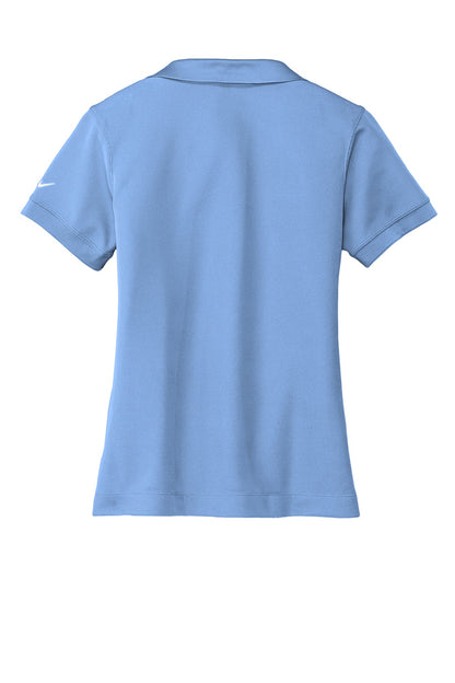 Rear View of Light Blue Nike Women's Dri-FIT Classic Polo. 286772