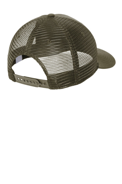 Rear View of Moss Carhartt Canvas Mesh Back Cap CT105298