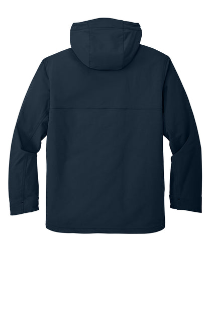 Rear View of Navy Carhartt Super Dux Insulated Hooded Coat CT105533