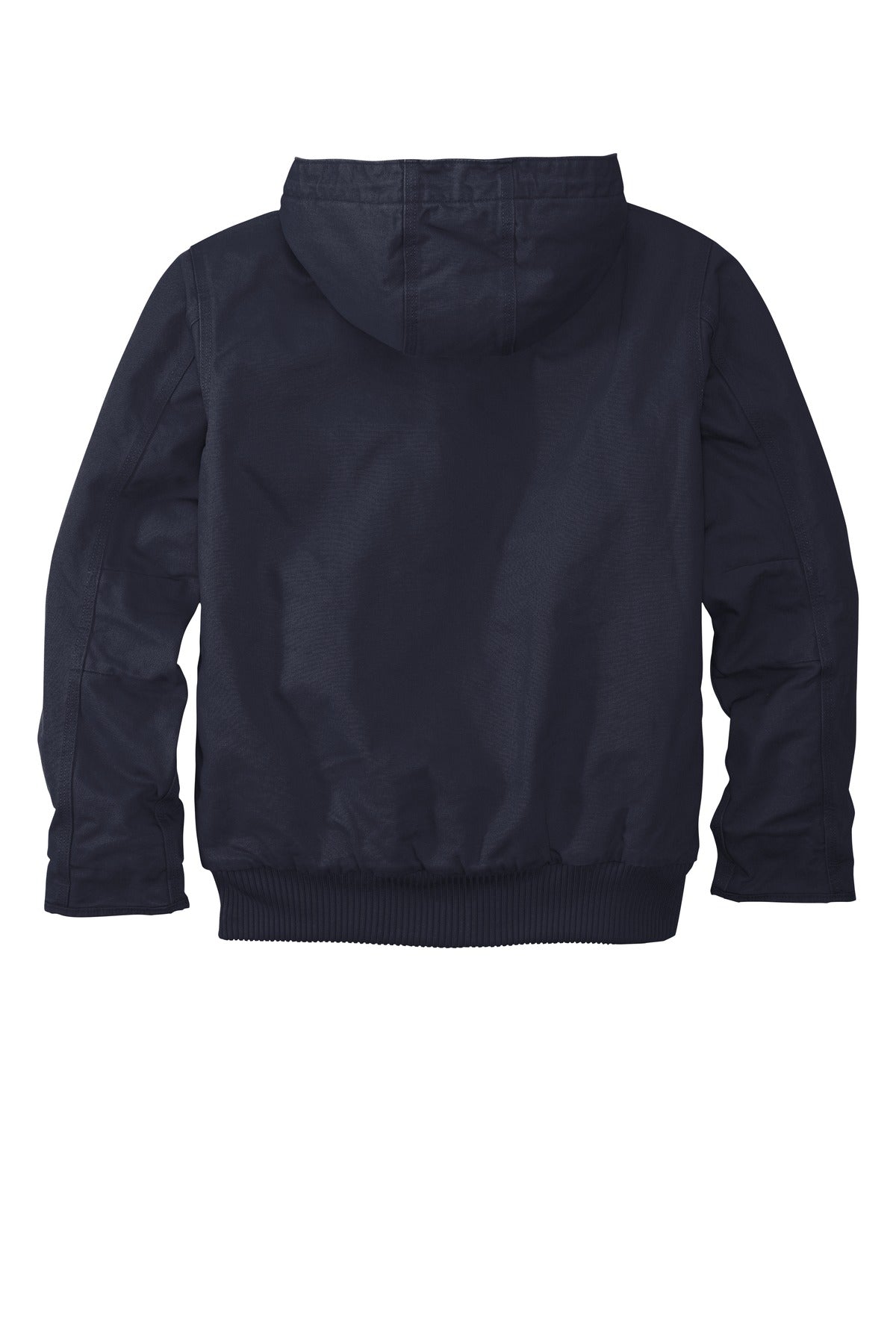 Rear View of Navy Carhartt Tall Washed Duck Active Jac. CTT104050