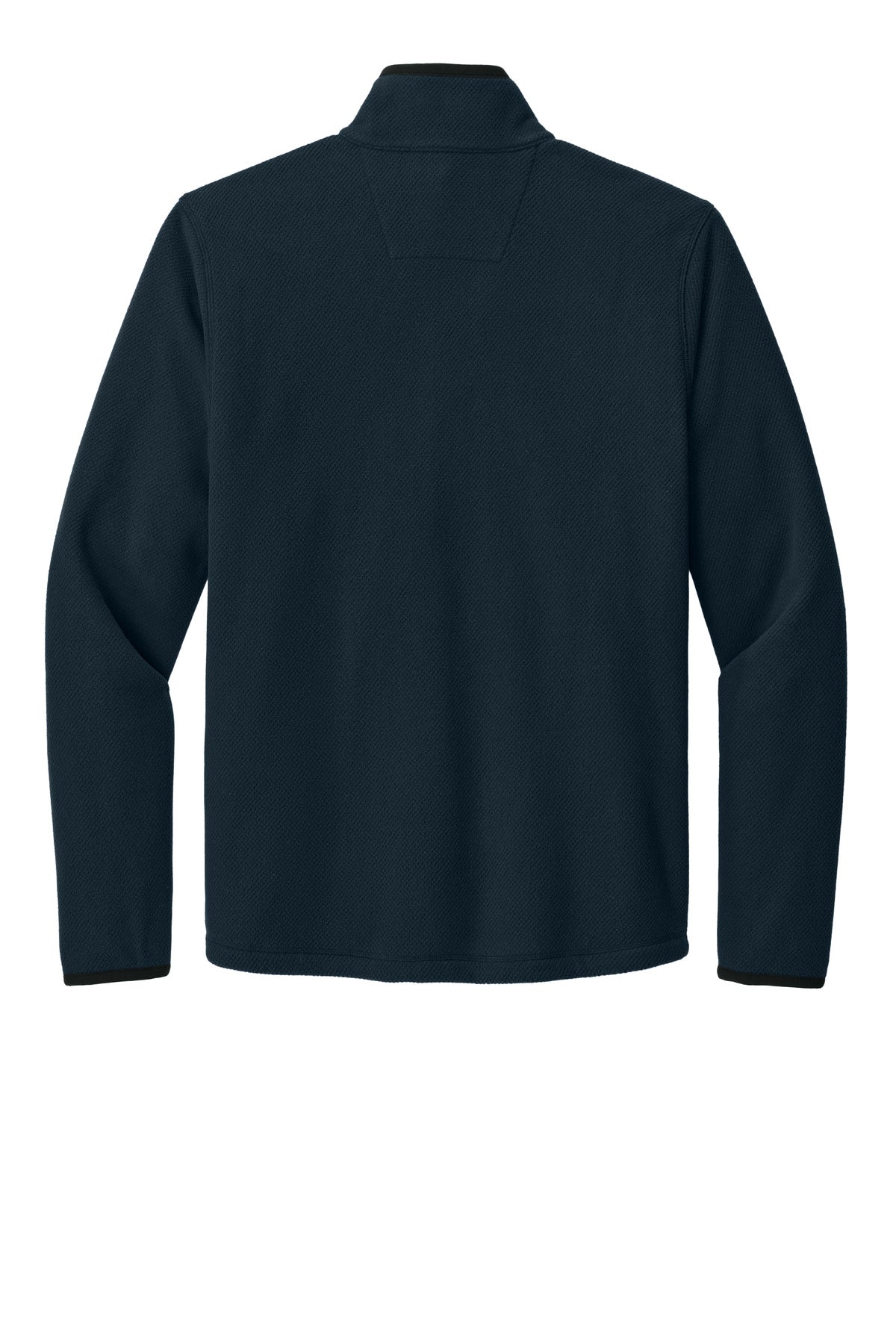 Rear View of Navy Carhartt Textured 1/2-Zip Fleece Jacket CT106417
