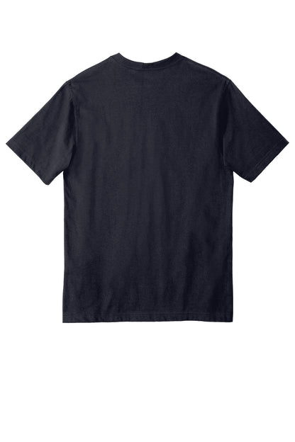 Rear View of Navy Carhartt Workwear Pocket Short Sleeve T-Shirt. CTK87