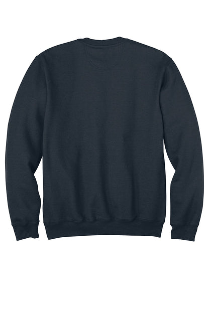 Rear View of New Navy Carhartt Midweight Crewneck Sweatshirt. CTK124