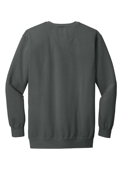 Rear View of Pepper COMFORT COLORS Ring Spun Crewneck Sweatshirt. 1566