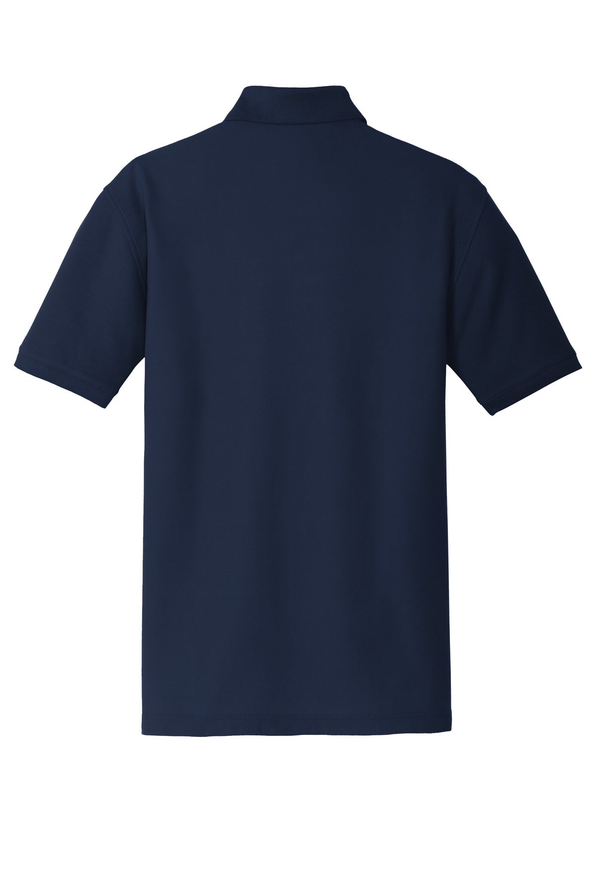 Rear View of River Blue Nvy Port Authority Core Classic Pique Pocket Polo. K100P