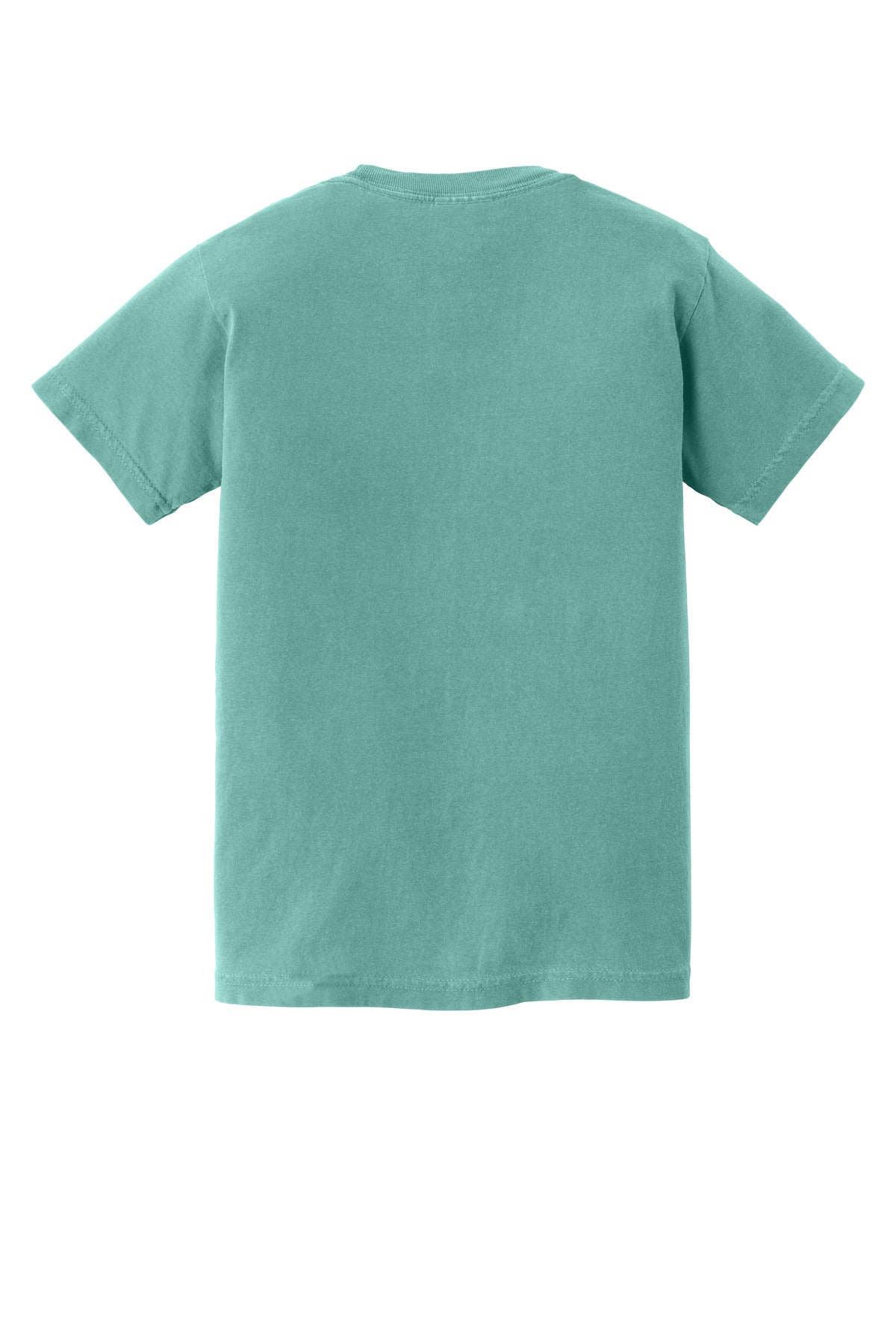 Rear View of Seafoam COMFORT COLORS Youth Heavyweight Ring Spun Tee. 9018