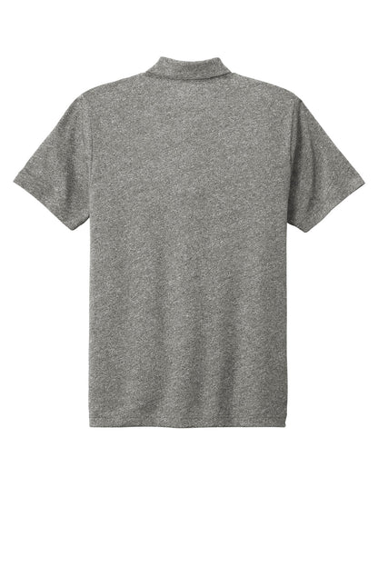 Rear View of Shad Grey Twst New Era Slub Twist Polo NEA301
