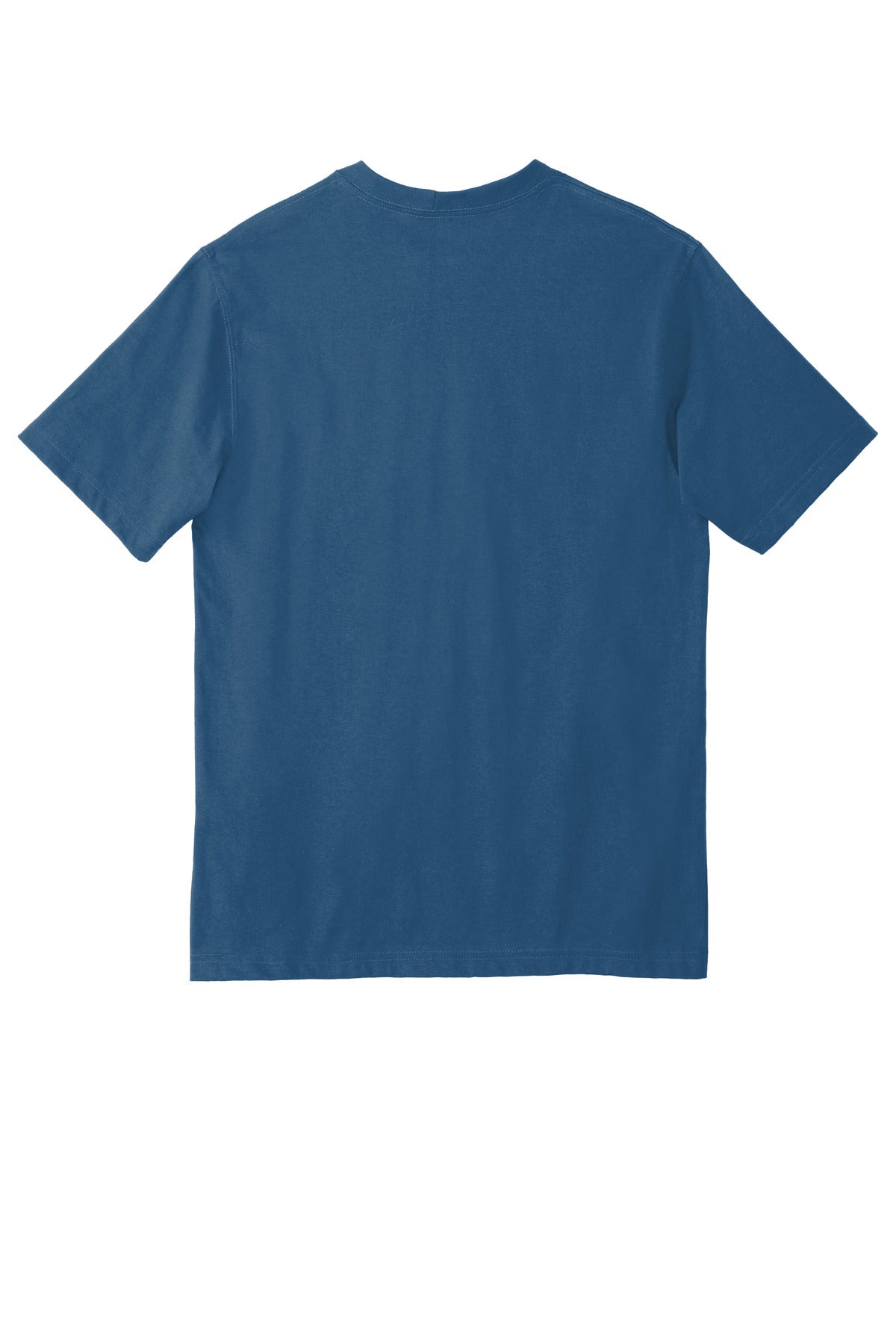 Rear View of Stream Blue Carhartt Workwear Pocket Short Sleeve T-Shirt. CTK87