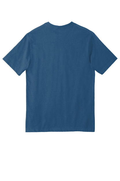 Rear View of Stream Blue Carhartt Workwear Pocket Short Sleeve T-Shirt. CTK87