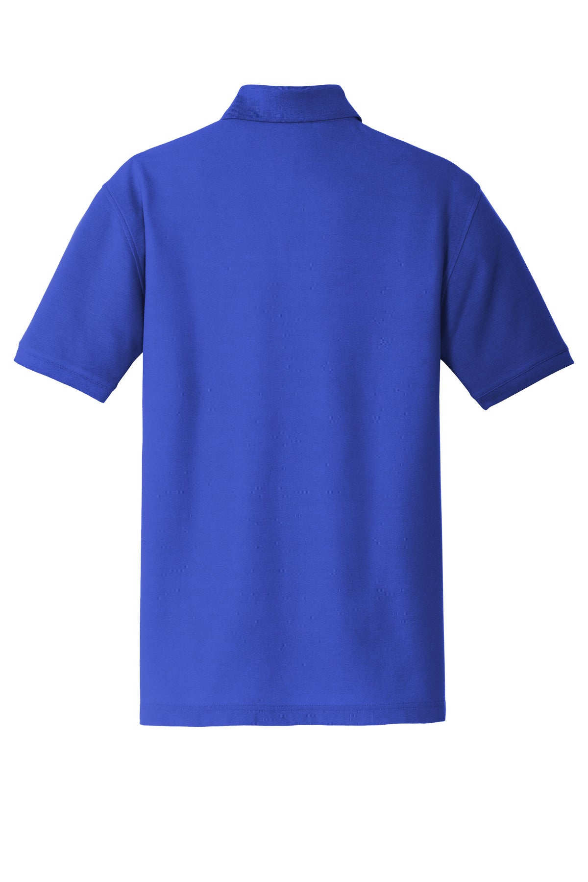 Rear View of True Royal Port Authority Core Classic Pique Pocket Polo. K100P