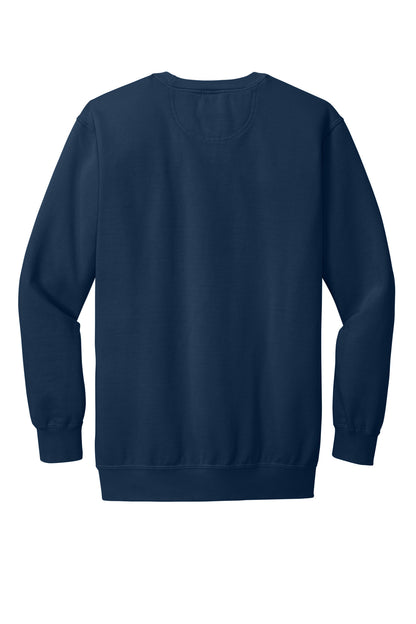 Rear View of TrueNavy COMFORT COLORS Ring Spun Crewneck Sweatshirt. 1566
