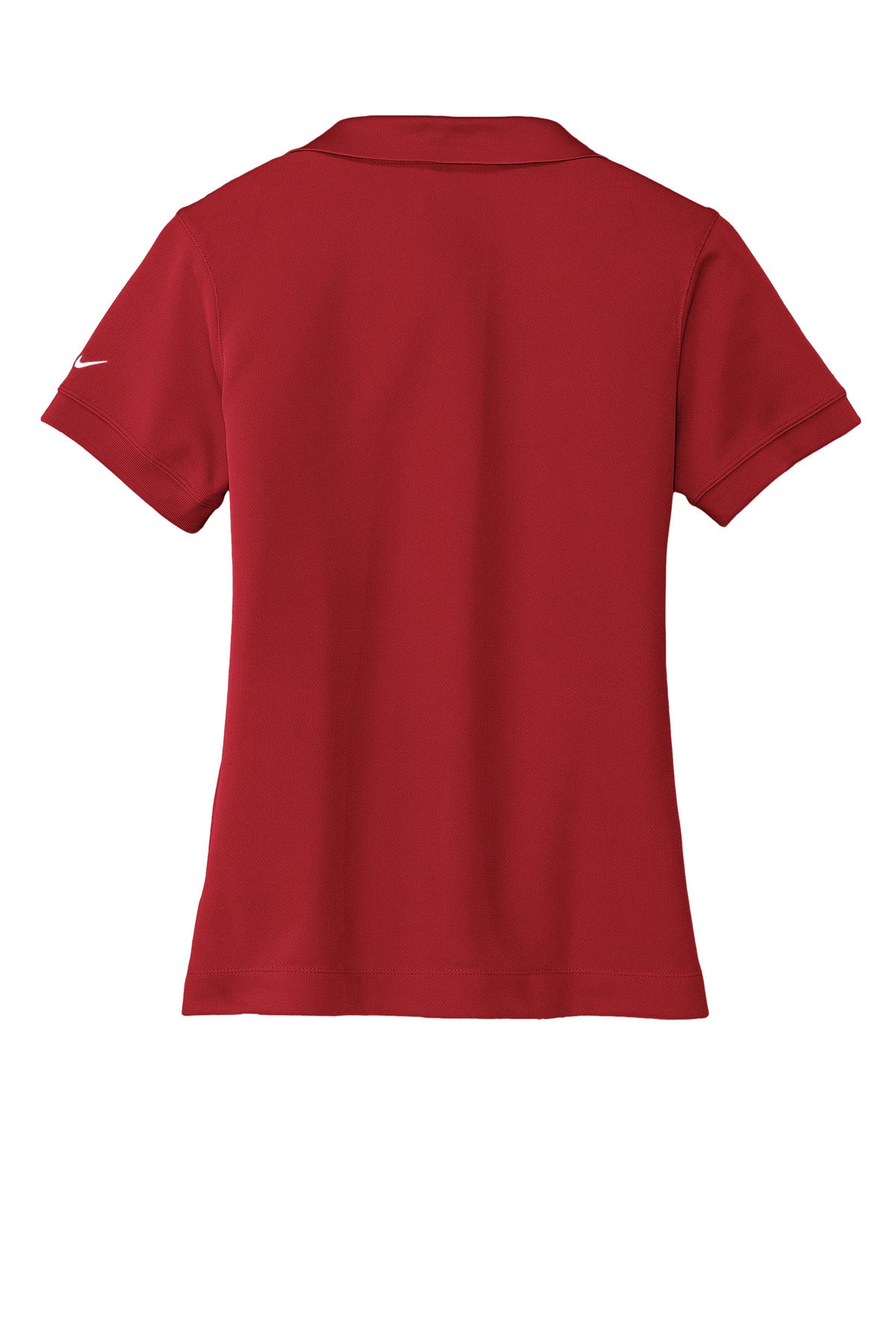 Rear View of Varsity Red Nike Women's Dri-FIT Classic Polo. 286772