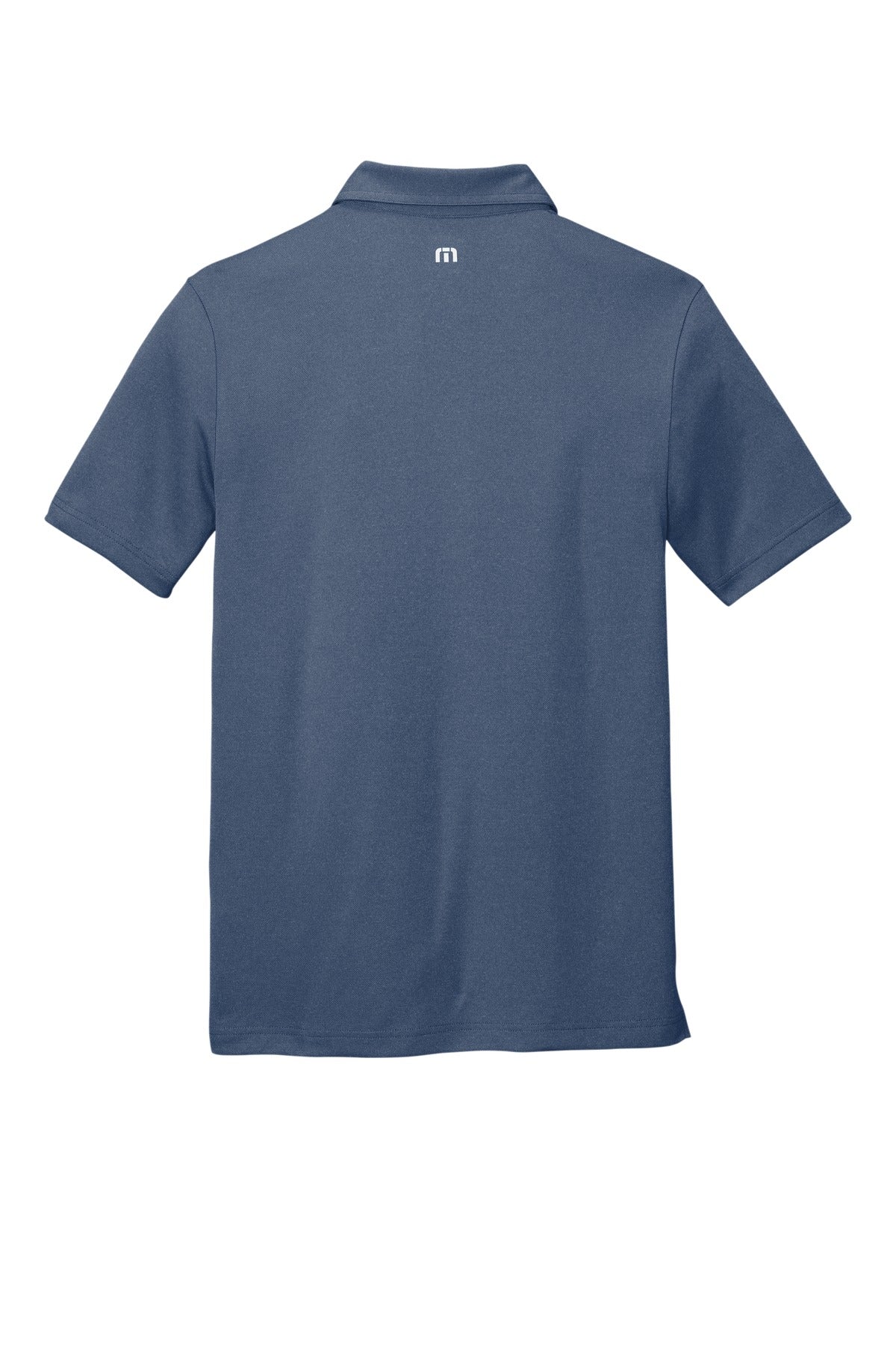 Rear View of VtgIdg/Blk TravisMathew Coto Performance Polo. TM1MU410