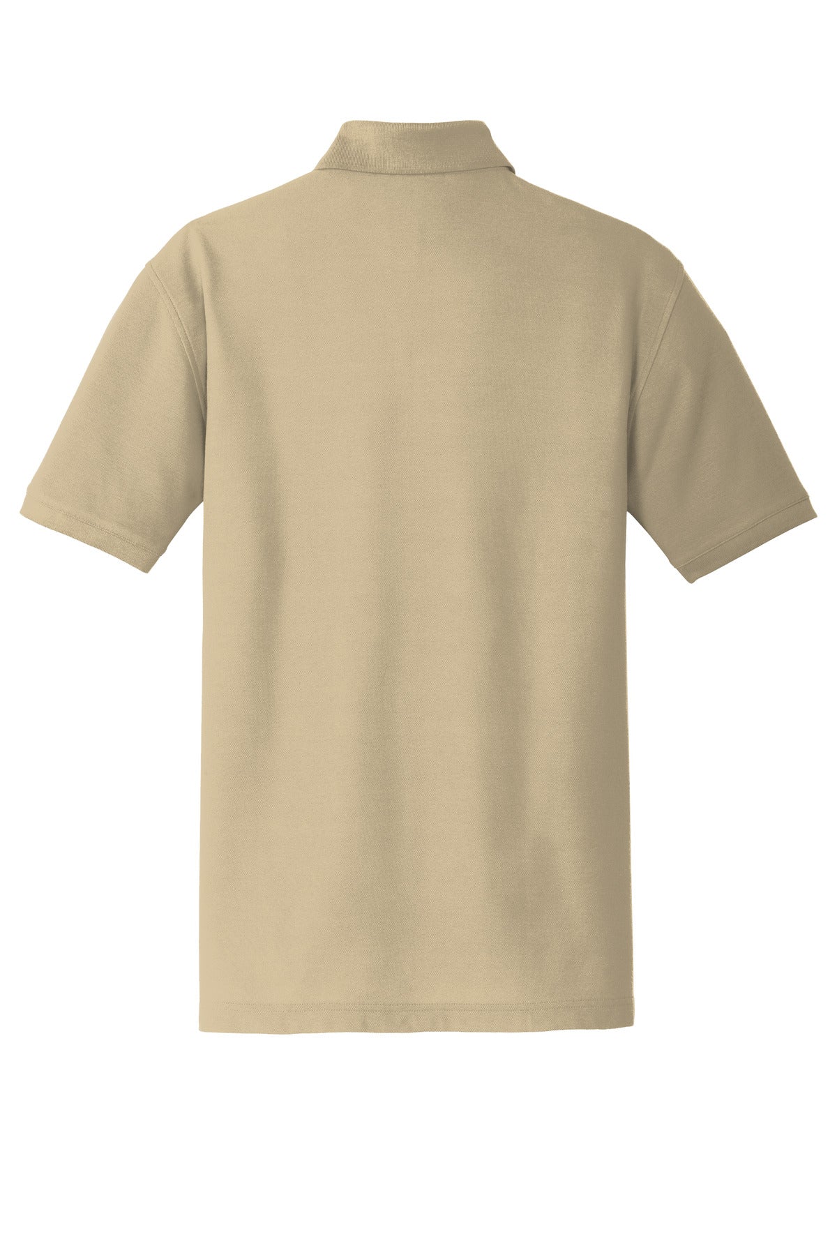Rear View of Wheat Port Authority Core Classic Pique Pocket Polo. K100P