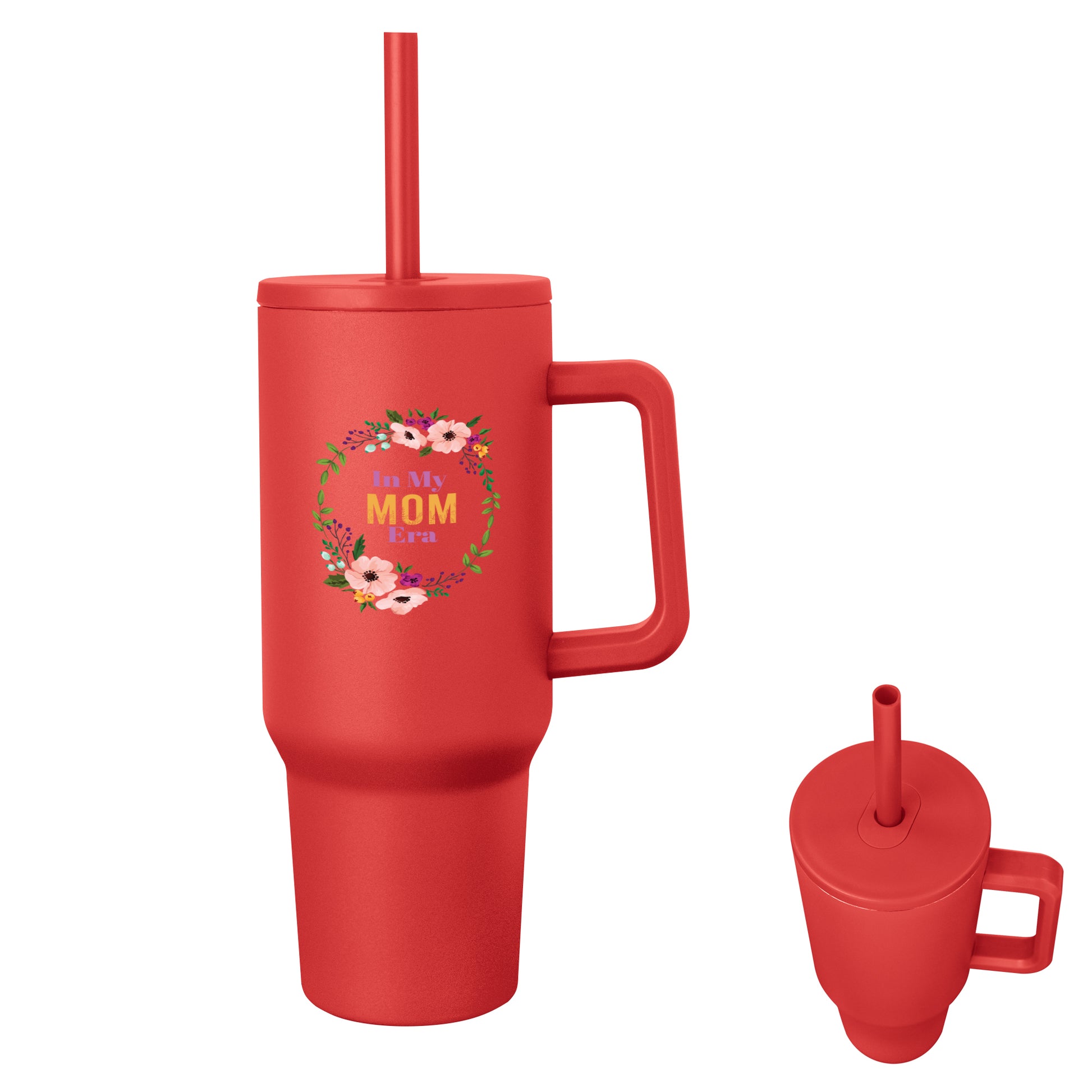 RED 40 Oz. Full Color Jackson Intrepid Stainless Steel Tumbler plain grouped