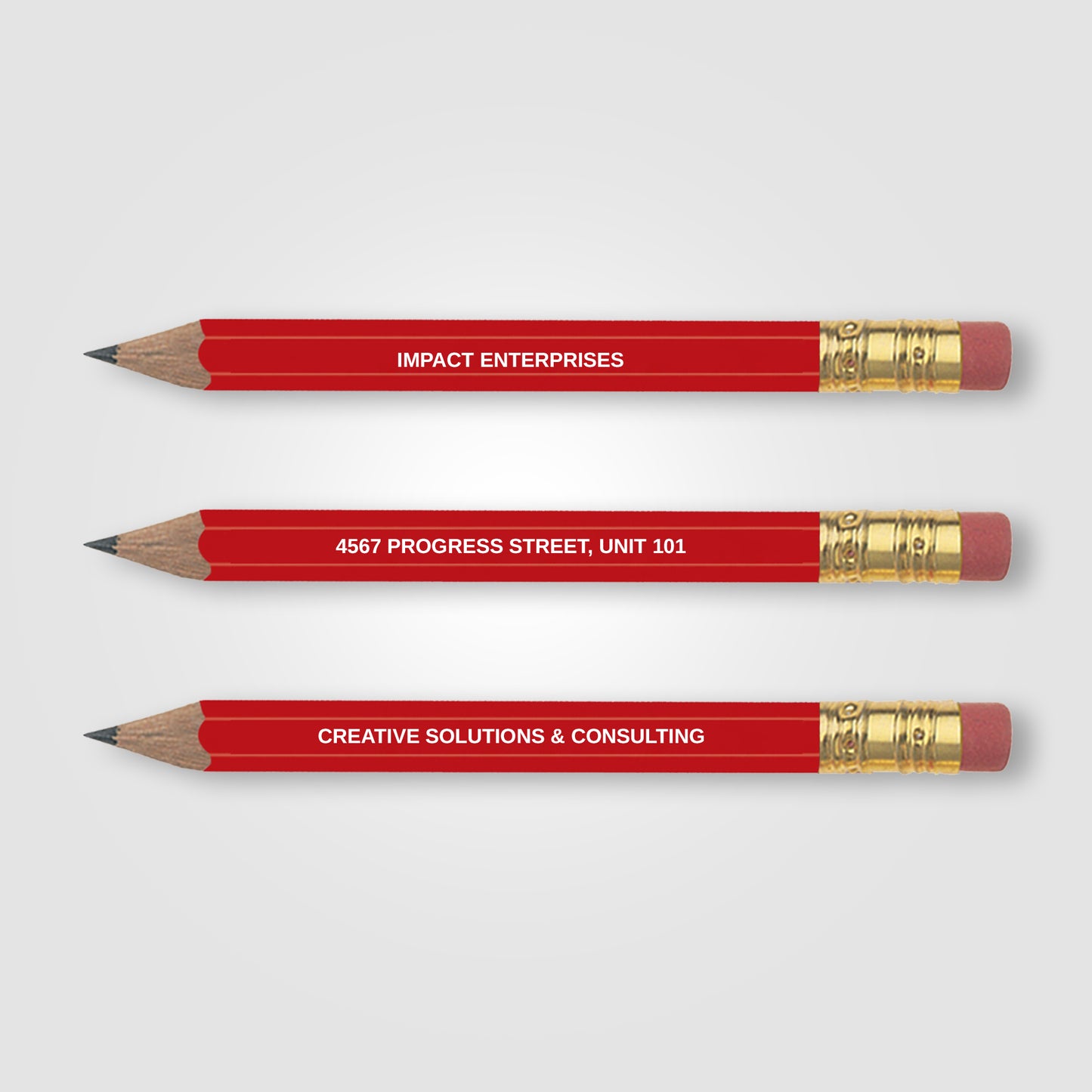 Red (Barrel) Golf Pencil (Hex with eraser)