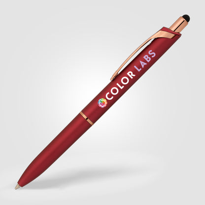 Red (Barrel) Iris Rose Gold Stylus Pen