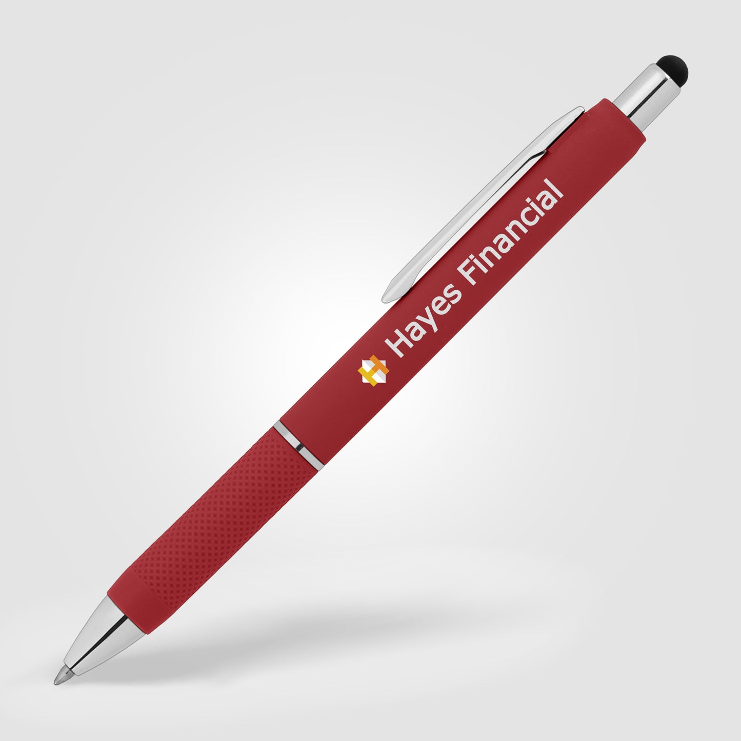 Red (Barrel) Serena Retractable Gel Stylus Pen