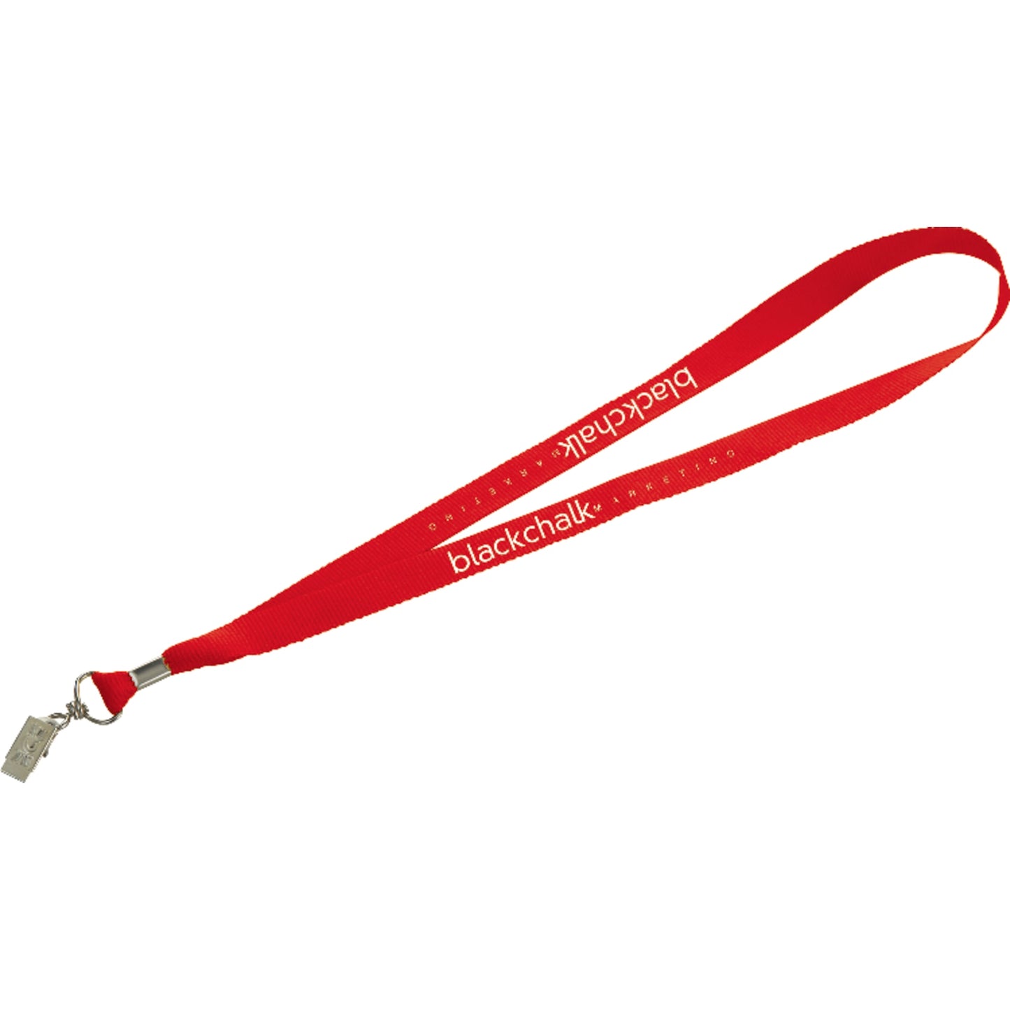 Red Lanyard with Bulldog Clip