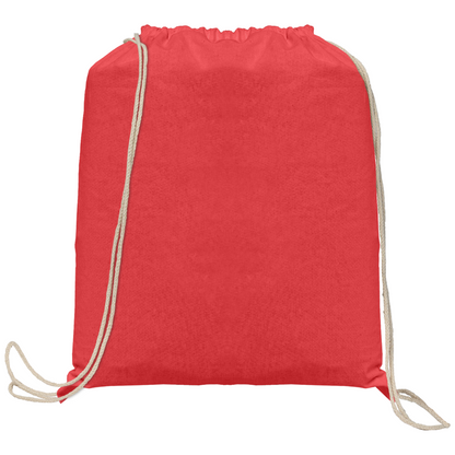 Red (Product) Java - 5 oz. Cotton Drawstring Backpack plain