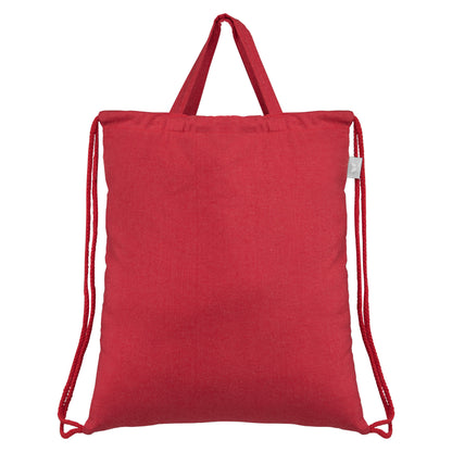 Red (Product) Palma - 5 oz. Recycled Cotton Drawstring Bag plain