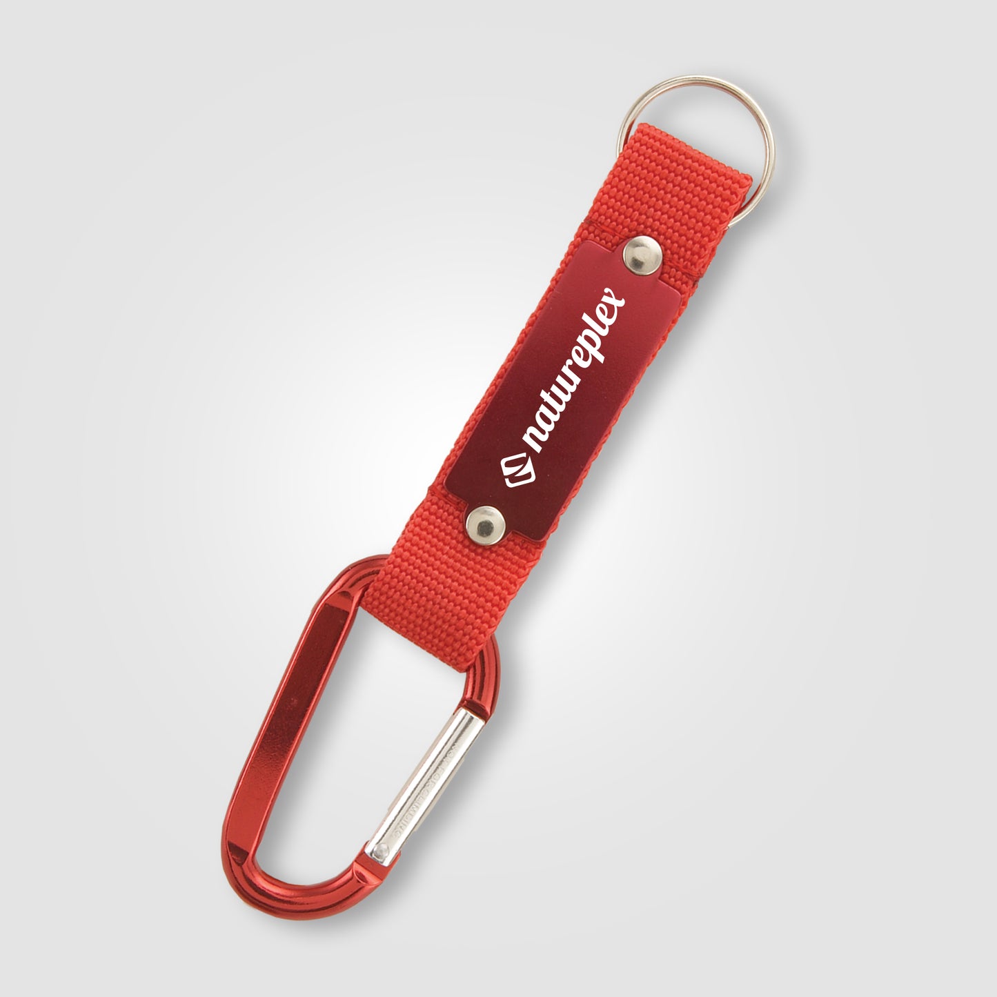 Red (Product) Strap Happy Carabiner Keychain