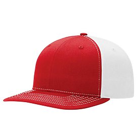 RED/WHITE Richardson Twill Back Trucker Cap