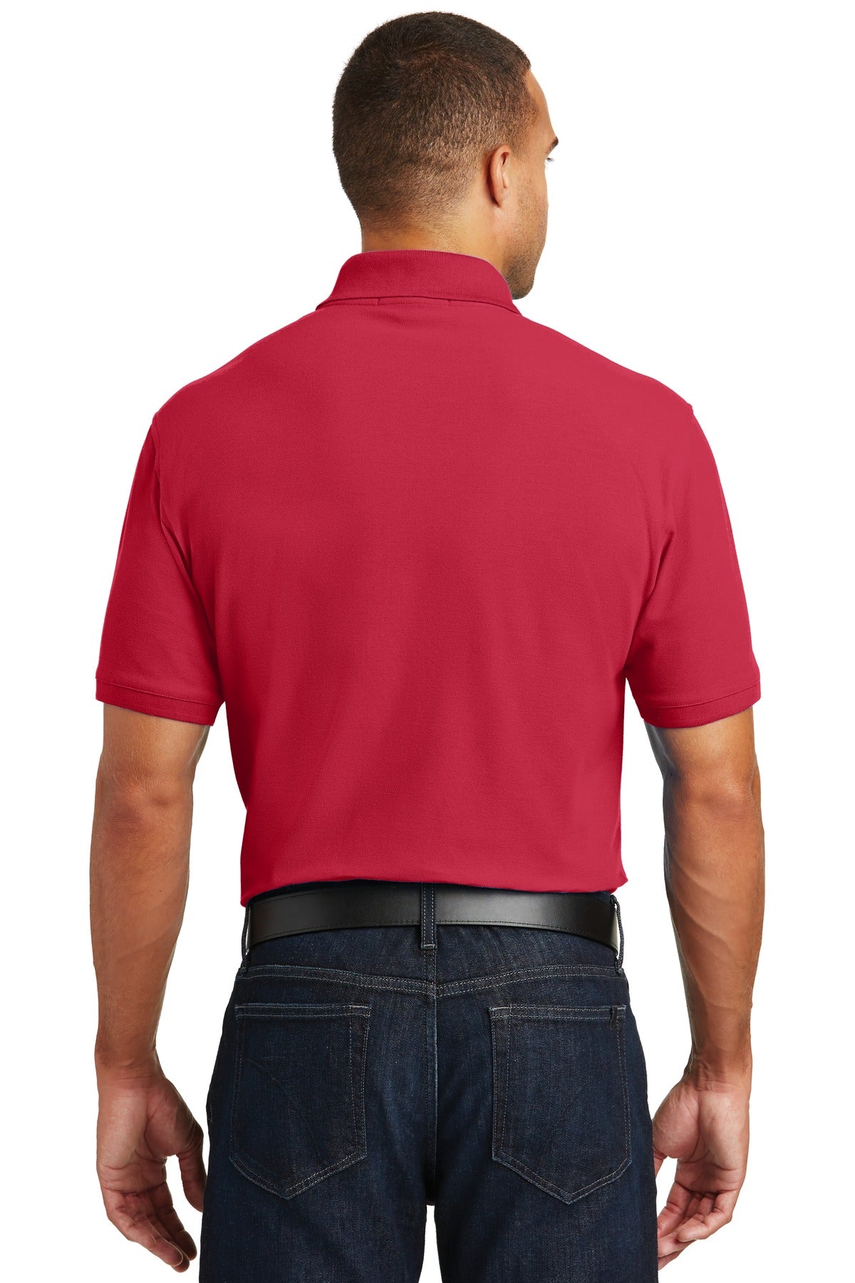 Rich Red Port Authority Core Classic Pique Pocket Polo. K100P