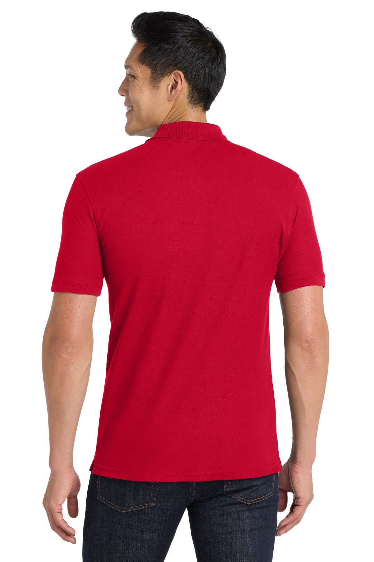 Rich Red Port Authority Core Classic Pique Pocket Polo. K100P