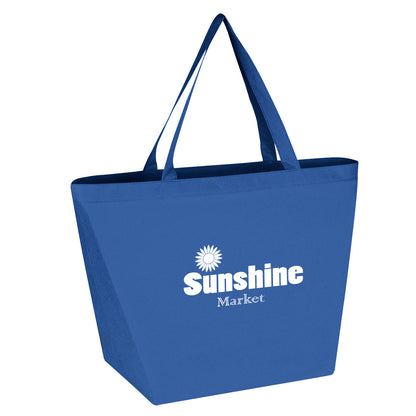 ROYAL BLUE Non-Woven Budget Tote Bag With 100% RPET Material  grouped