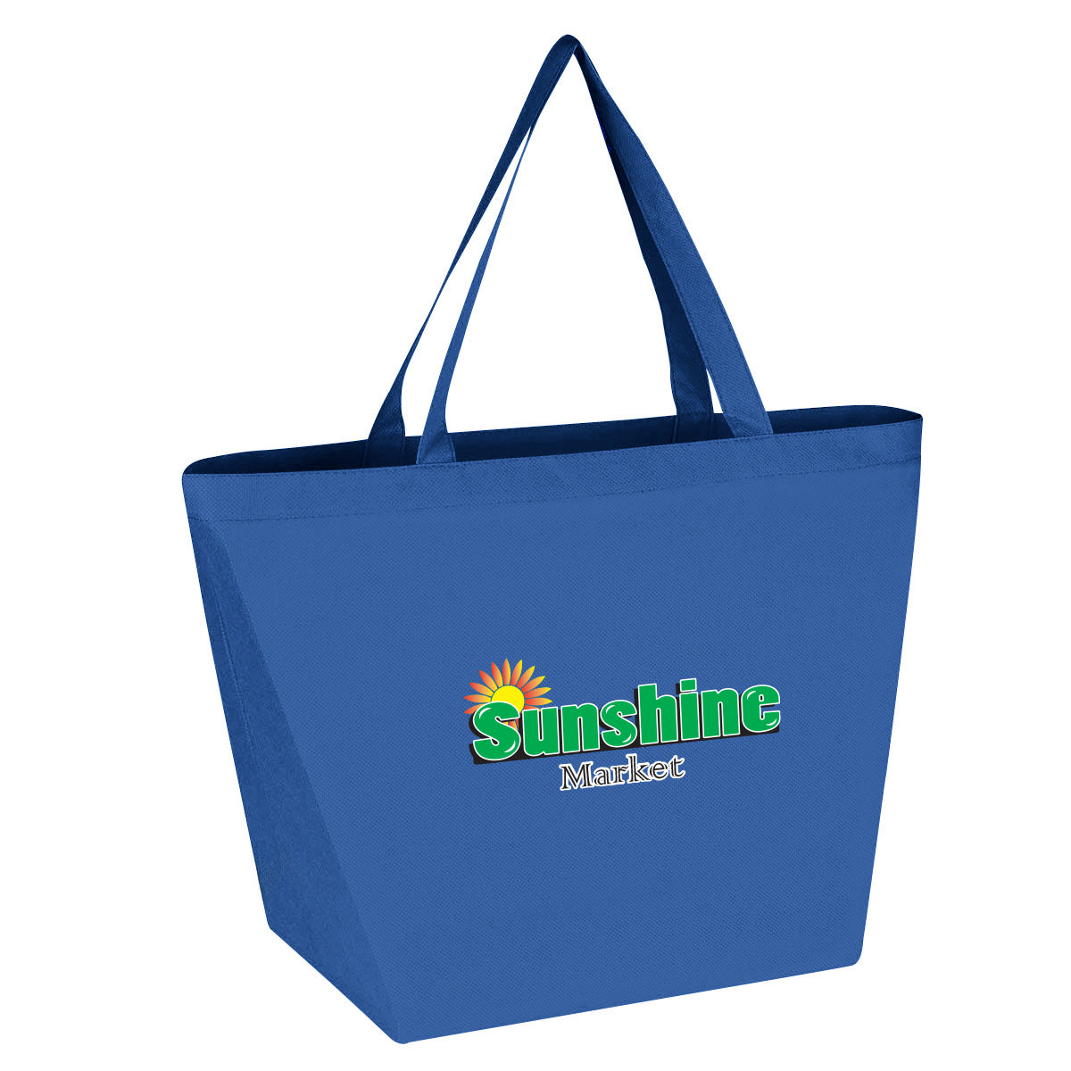 ROYAL BLUE Non-Woven Budget Tote Bag With 100% RPET Material  grouped