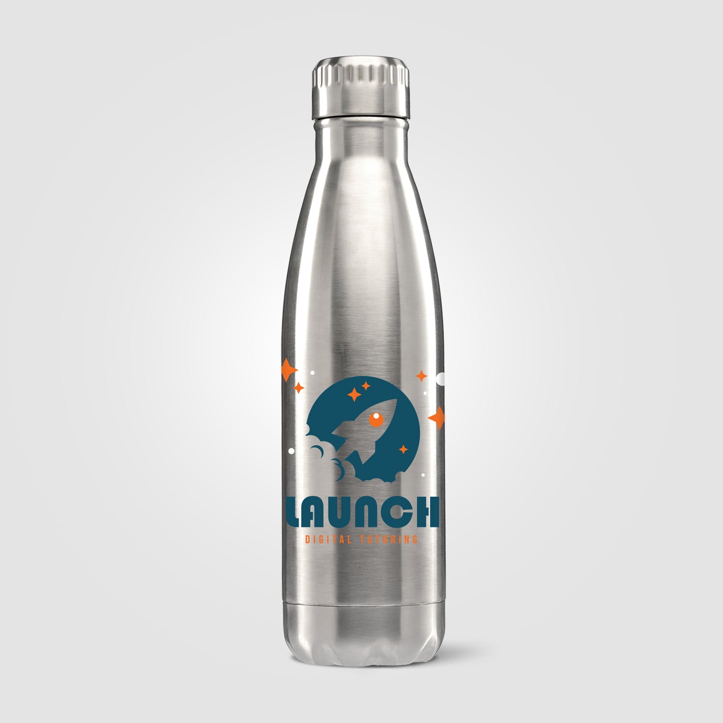 Silver (Lid) Ibiza - 16 oz. Double-Wall Stainless Bottle