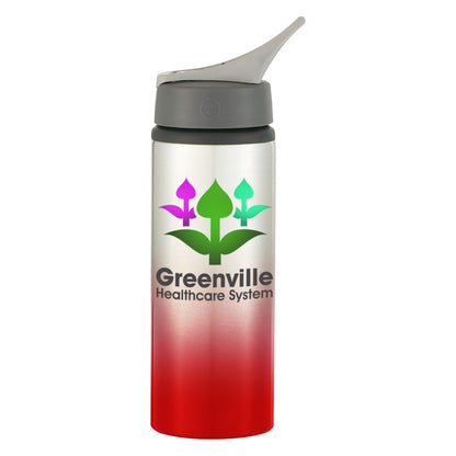 SILVER WITH RED 25 Oz. Aluminum Ozona Tumbler  grouped