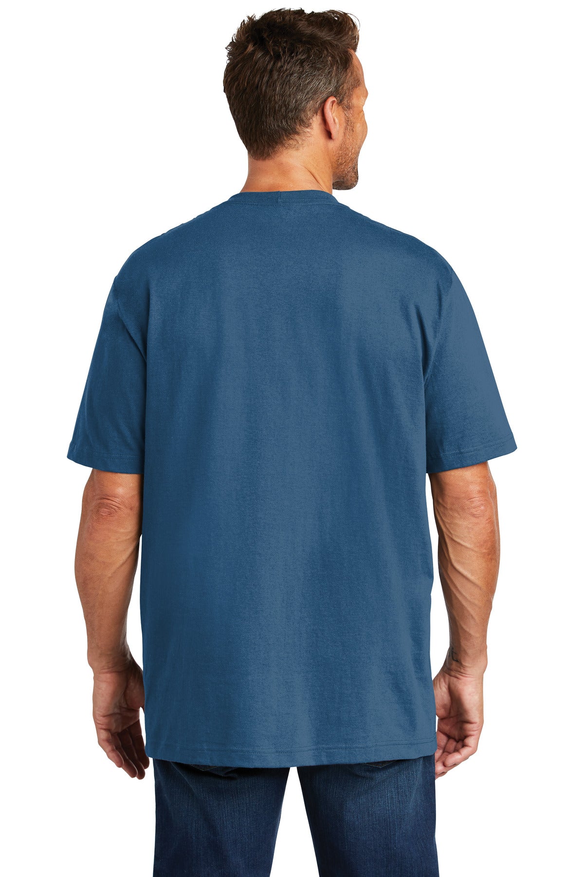 Stream Blue Carhartt Workwear Pocket Short Sleeve T-Shirt. CTK87