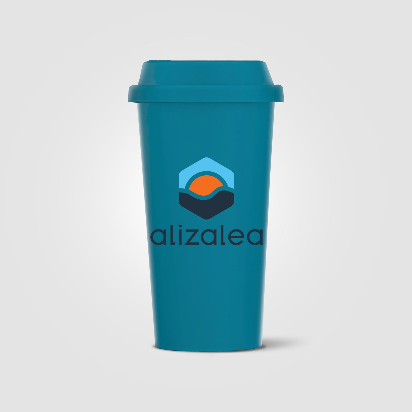 Teal (Lid) Costa Rica - 16 oz. Wheat Plastic Tumbler
