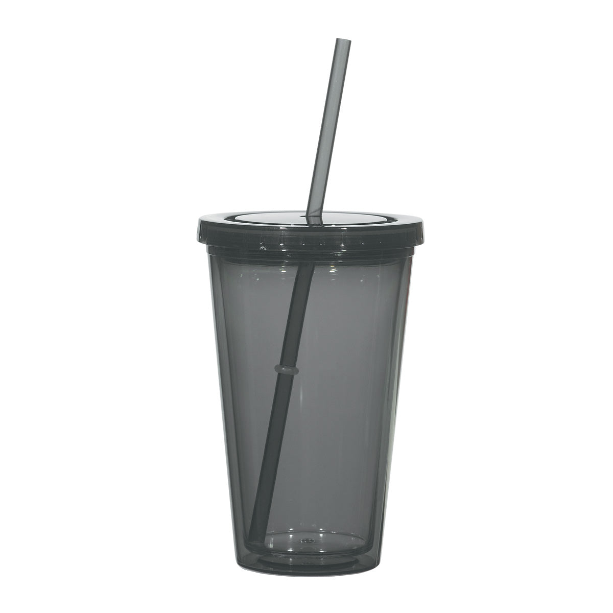 TRANSLUCENT CHARCOAL 16 oz. Double Wall Tumbler plain grouped